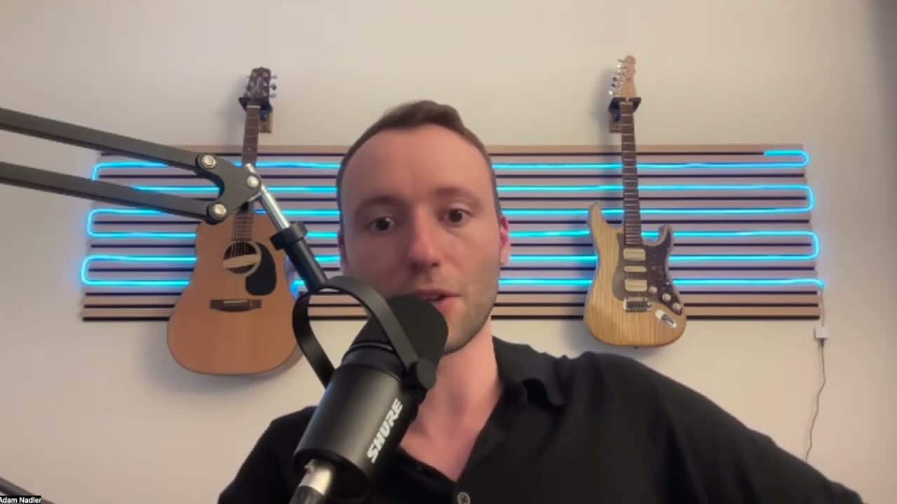 Adam Nadler recording the Supply and Demand podcast episode on the Bank of Canada's 50 basis point cut in December 2024
